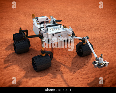 Curiosity Mars rover, artwork Stock Photo