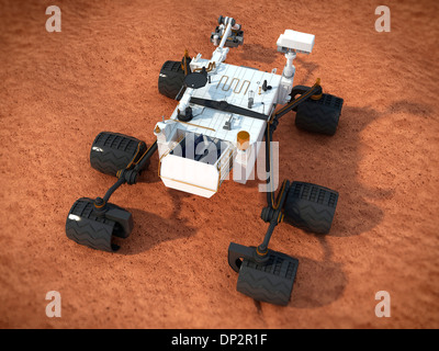 Curiosity Mars rover, artwork Stock Photo