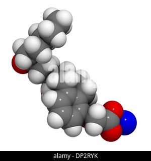 Treprostinil drug, molecular model Stock Photo