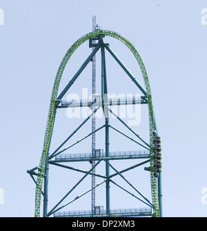 Jun 13, 2006; Jackson, NJ, USA; Those who know roller coasters, know Kingda Ka, the fastest and tallest roller coaster in the world. Located at Six Flags Great Adventure in Jackson, New Jersey, this $23 million dollar ride is the state of the art in roller coasters. Using magnetic levitation and a compressed air catapult (similar to what is used to launch airplanes off an aircraft  Stock Photo