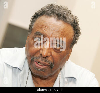 Jun 13, 2006; New York, NY, USA; Jazz drummer CHICO HAMILTON at the lecture for the new book 'The House That 'Trane Built: The Story of Impulse Records' held at Barnes and Noble Lincoln Square. Mandatory Credit: Photo by Nancy Kaszerman/ZUMA Press. (©) Copyright 2006 by Nancy Kaszerman Stock Photo