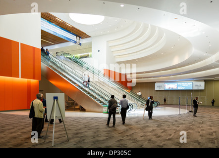 Interior of Moscone Center, the largest convention and exhibition complex in San Francisco, California. Stock Photo