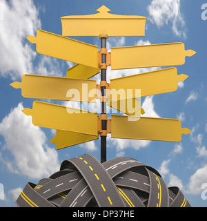 Road signs, artwork Stock Photo