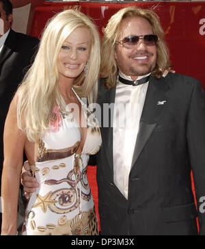 Musician Vince Neil and his wife Lia Gherardin arrive at the American