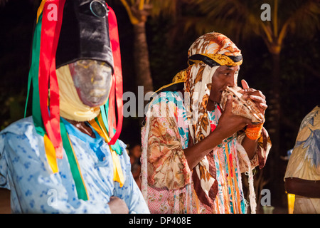 Garifuna perform traditional dance. Garifuna music and dance are an ...