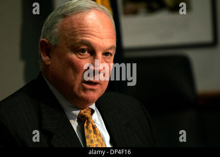 Aug 09, 2006; San Diego, CA, USA; San Diego Mayor JERRY SANDERS during a meeting with the San Diego Union-Tribune Editorial Board to discuss the Kroll report.   Mandatory Credit: Photo by John Gibbins/SDU-T/ZUMA Press. (©) Copyright 2006 by SDU-T Stock Photo