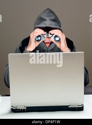 Cyber stalking, conceptual image Stock Photo