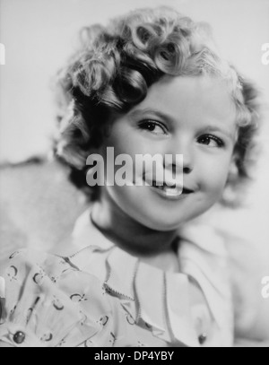 Shirley Temple, Smiling Portrait, circa 1935 Stock Photo