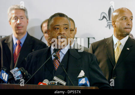 Sep 01, 2006; Manhattan, NY, USA; Reverend AL SHARPTON (C) speaks as New Orleans Mayor RAY NAGIN (R) announces the launch of 'New Orleans Rebirth Economic Tour' in a press conference at Tribeca Cinemas. The two day event will show New Yorkers business and investment opportunities in the re-development of New Orleans.  Mandatory Credit: Photo by Bryan Smith/ZUMA Press. (©) Copyright Stock Photo