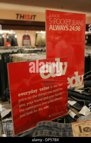 Sep 06, 2006; San Diego, CA, USA; 'EDV' ( Every Day Value  - one of Macy's new slogans) signage in the Macy's store  at Westfield Mission Valley -- the store used to be a Robinson May. In the background is THISIT which is Macy's new juniors department. Mandatory Credit: Photo by John R. McCutchen/SDU-T/ZUMA Press. (©) Copyright 2006 by SDU-T Stock Photo