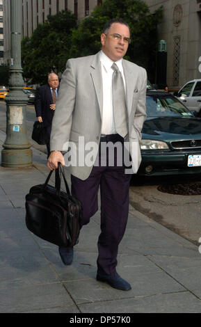 Sep 06, 2006; Manhattan, NY, USA; JOHN A. 'JUNIOR' GOTTI arrives to Manhattan Federal Court for another day in his third trial on racketeering charges. Mandatory Credit: Photo by Bryan Smith/ZUMA Press. (©) Copyright 2006 by Bryan Smith Stock Photo