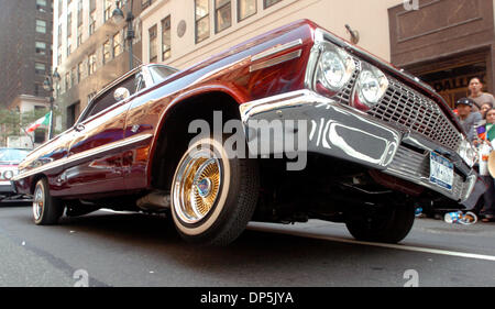 Sep 17, 2006; Manhattan, NY, USA; A low rider hits the hydraulics in the Annual Mexican Day Parade along Madison Avenue.  Mandatory Credit: Photo by Bryan Smith/ZUMA Press. (©) Copyright 2006 by Bryan Smith Stock Photo