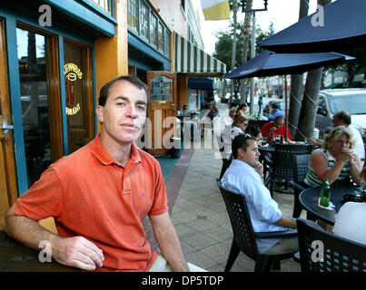 Sep 20, 2006; West Palm Beach, FL, USA; Maurice Costigan, 41, owner of O'Shea's Irish Pub Tuesday on Clematis street in West Palm Beach. Costigan is fighting a 100 percent increase of his business tax, from $15,000 to $30,000.  Mandatory Credit: Photo by Bill Ingram/Palm Beach Post/ZUMA Press. (©) Copyright 2006 by Palm Beach Post Stock Photo