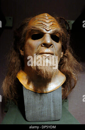 Sep 29, 2006; Manhattan, NY, USA; Klingon pull-over mask, estimated to sell for US $400-$500. In celebration of the 40th Anniversary of 'Star Trek' Christie's will hold an auction of official 'Star Trek' items from the archives of CBS Paramount Television Studios. Items include material from all of the 'Star Trek' television series and movies, including costumes, props, set dressin Stock Photo