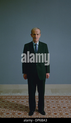 Hafez al-Assad, president of Syria from 1971-2000, photographed at the Presidential Palace in Damascus in 1999. Stock Photo