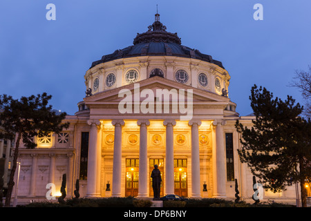 Romanian Athenaeum, Bucharest's most prestigious concert hall. Stock Photo