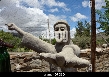 Concrete sculptures and ground glass art in the Camel Yard, Owl House, Nieu Bethesda, South Africa. Stock Photo