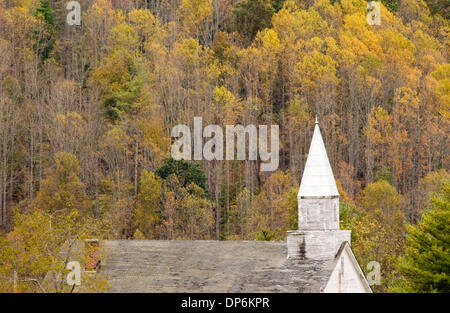 Oct 19, 2006; Boone, NC, USA; A church steeple in the Roan Mountain area during the fall color change in the western part of North Carolina. Mandatory Credit: Photo by Sean Meyers/ZUMA Press. (©) Copyright 2006 by Sean Meyers Stock Photo