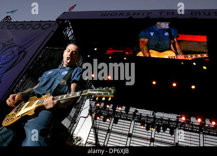 Oct 28, 2006; New Orleans, LA, USA; MIKE NESS of 'Social Distortion' plays during the 2006 Voodoo Music Experience in New Orleans. The outdoor music festival started today and ends on Sunday.   Mandatory Credit: Photo by Dan Anderson/ZUMA Press. (©) Copyright 2006 by Dan Anderson Stock Photo