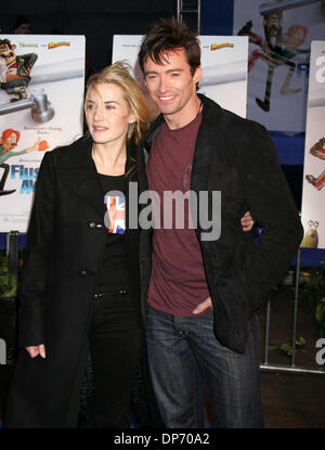 Oct 29, 2006; New York, NY, USA; Actress KATE WINSLET and actor HUGH JACKMAN at the arrivals for 'Flushed Away' held at AMC Lincoln Square. Mandatory Credit: Photo by Nancy Kaszerman/ZUMA Press. (©) Copyright 2006 by Nancy Kaszerman Stock Photo