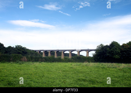 Pontcysyllte Aqueduct, North Wales, Grade I Listed Building and a World Heritage Site built by Thomas Telford Stock Photo