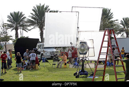 Nov 14, 2006; West Palm Beach, FL, USA; The set of 'The Prince and the Pauper' inside Currie Park in West Palm Beach Tuesday morning.  The movie will star Cole and Dylan Sprouse, the stars of Disney's The Suite Life of Zack and Cody, and will use several locations throughout Palm Beach County. Mandatory Credit: Photo by Richard Graulich/Palm Beach Post/ZUMA Press. (©) Copyright 200 Stock Photo