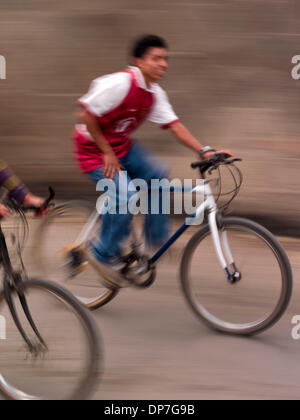 Mar 24, 2006 - Santiago Atitlan, Solola, Guatemala - Bicycle rider in Santiago Atitlan, Guatemala (Credit Image: © David H. Wells/ZUMAPRESS.com) Stock Photo