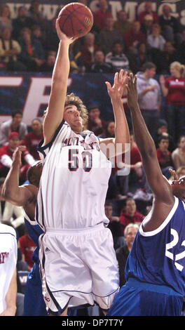 Nov 29, 2006; Moraga, CA, USA; High School Basketball: St. Mary's center OMAR SAMHAN goes up for a shot against San Jose State forward, Harry Brown in the first half at St. Mary's College in Moraga. St Mary's Gaels beat San Jose Spartans 78-60. Mandatory Credit: Photo by Nader Khouri/Contra Costa Times/ZUMA Press. (©) Copyright 2006 by Contra Costa Times Stock Photo