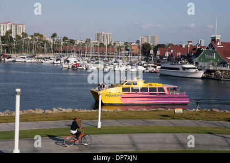 Nov 26, 2006; Long Beach, CA, USA; Rainbow Harbor and Rainbow Marina are located next to the Aquarium of the Pacific, and has 87 slips for commercial and recreational vessels. It also features a 200-foot long dock for day guests. Rainbow Harbor has 12, 150-foot docks for commercial vessels. Shoreline Village overlooks Rainbow Marina with arcades and restaurants for the whole family Stock Photo