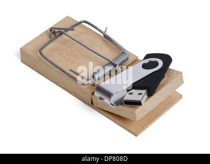 USB flash drive used bait mouse trap Stock Photo Alamy