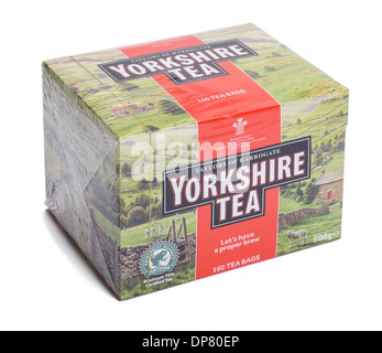 Box of Yorkshire Tea tea bags Stock Photo