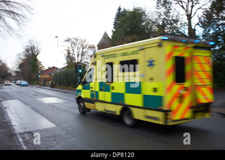 An ambulance on an emergency call Stock Photo