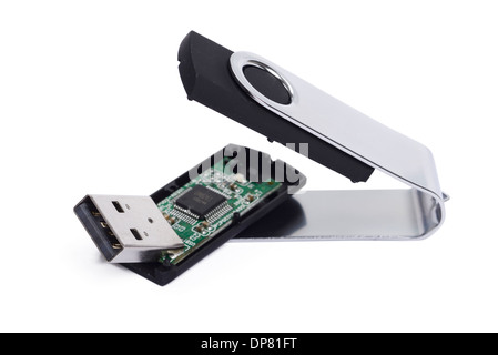 Broken USB flash drive Stock Photo