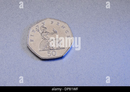 Fifty pence coin Stock Photo