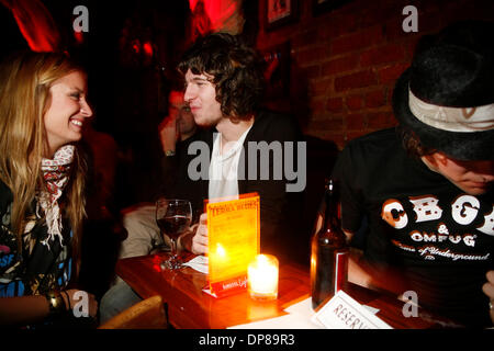 Oct 22, 2006 - New York, New York, USA - CHRISTINA LEKOVA with LUKE PRITCHARD and PAUL GARRED of the Kooks at Terra Blues in the West Village. (Credit Image: © Aviv Small/ZUMA Press) Stock Photo