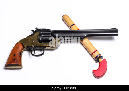 Two gun on white background Stock Photo