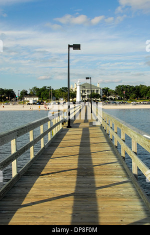 Biloxi Lighthouse in front of Biloxi Visitors Center, Biloxi, Mississippi Stock Photo