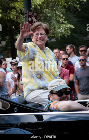 Mayor Patsy Kinsey in Charlotte Pride Parade 2013 Stock Photo - Alamy