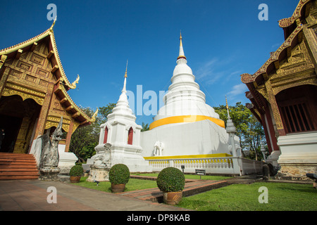 Wat Phra Singh Woramahaviharn temple in Chiang Mai, Thailand Stock Photo
