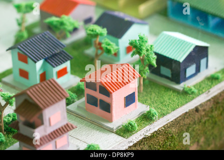 Model home on grass. Stock Photo