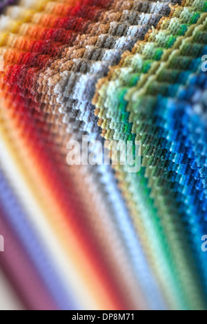 Coloured material swatches Stock Photo