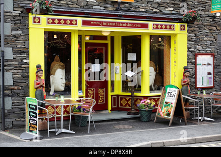 Jintana Thai Restaurant in Ambleside, Compston Road, Lake District, Cumbria, England, UK Stock Photo