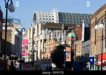 Clarence Street, Kingston-upon-Thames, Surrey with Bentall Centre Stock Photo