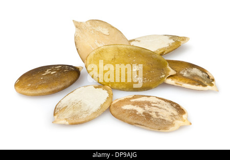 watermelon seeds group isolated on white Stock Photo