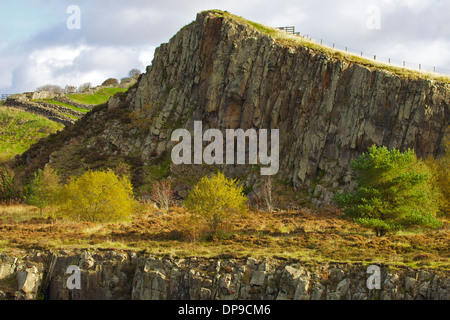 Cawfields & Milecastle 42 on Hadrian’s Wall National Trail, Northumberland England United Kingdom Great Britain Stock Photo