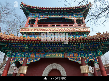 Bell tower Yonghe Temple (Palace of Peace and Harmony called Lama Temple) in Beijing, China Stock Photo