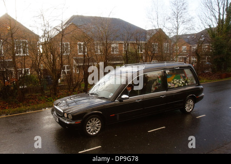 Ronnie Biggs funeral at Golders Green Crematorium, Hoop Lane, London Britain 03 January 2014 5 Stock Photo