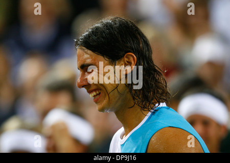 Spain´s tennis player Rafa Nadal seen during a match in the island of Majorca, Spain. Stock Photo