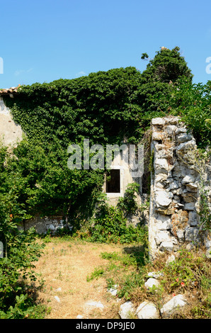 Plomin Istria Croatia old fisherman village details Stock Photo