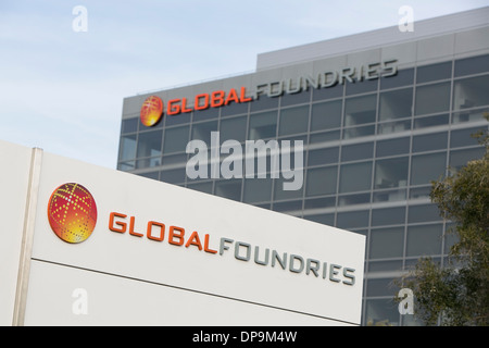 The headquarters of Global Foundries in Santa Clara, California.  Stock Photo